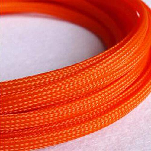 Kabelschlauch , Länge 1-20m Kabelmuffen Snakeskin Netz Metalldraht schützen, Nylon festes PET expandierbares Isoliermantel Geflechtschläuche, Orange Rot ( Color : 10Meters , Inside Diameter : 16mm )
