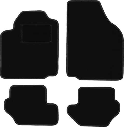 Wielganizator Automatte – Passend für Ford Fiesta MK5 Schrägheck 1999-2002 – Velours – Autozubehör - Auto Fußmatten – Fußmatte Auto – 4-teilig - schwarz