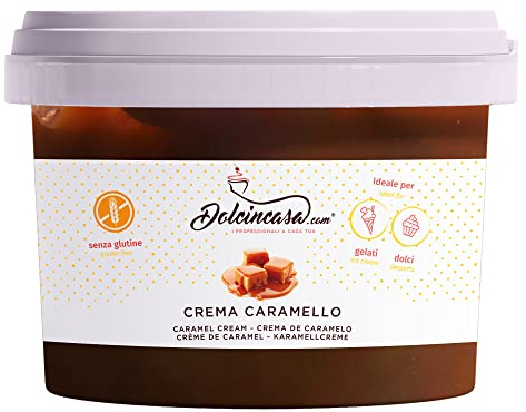 Crema Spalmabile al Caramello 500 Gr - Senza glutine - ottimo Impiego per la farcitura di Dolci