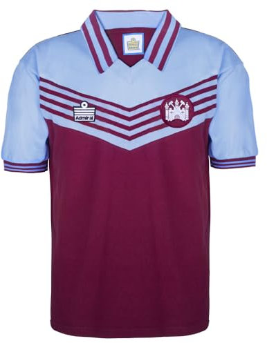 Score Draw West Ham United 1980 Admiral Retro Shirt Claret/Sky X-Large Cotton