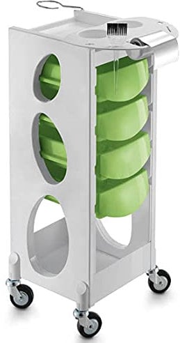 Carrello Parrucchiere 4 Cassetti Porta Carta Stagnola e Porta Phon Tattoo (Cassetti Viola)