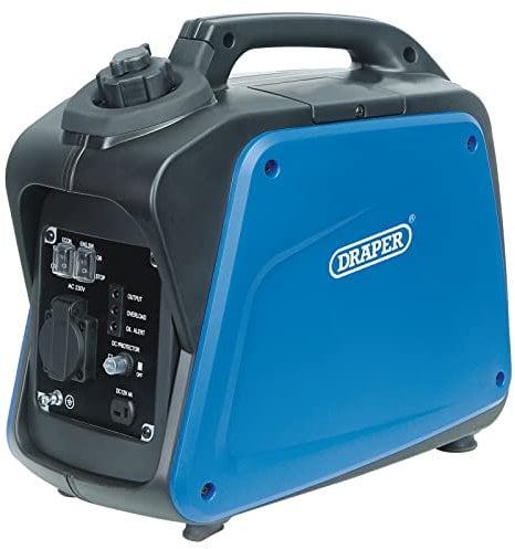Draper 95196 Petrol Inverter Generator, 1000W, Blue and Black, One Size