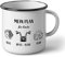Tasse en émail - 300 ml - 9 motifs de motards au choix - Inscription « Biker » - Cadeau pour les fans de motos - Tasse à café - Motif motards (mon plan pour aujourd'hui)