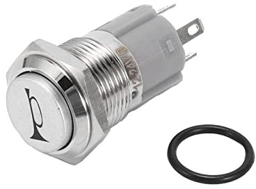 CRAKES 12 V 16 mm Auto LED Licht Momentary Hupe Knopf Metall Schalter Taste blau