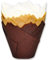 MyBakning (JUMBO EXTRA LARGE size) Natural+Brown+White Tulip Baking Cups 2-1/4(Base diameter) x 3-3/4(Wall height) Greaseproof paper baking cupcake Muffin liners, Case of 130 pcs