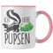 Trendation - Lustige Tasse Ich liebe Pupsen mit Stinktier-Motiv Geschenkidee Geburtstag Vater Bruder Papa (Rosa)