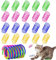 WeddHuis 20 Stück Katze Spielzeug, Buntes kreatives Kunststoff Spiralfedern Spirale,Spielzeug Spiralfedern Neuheit Haustiere Spielzeug Bunte Spiralfedern Spring Spirale für Katze