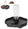 Waldspring Reptilien Schildkröte Futternapf, Terrarium Wasserschale, Futter Wasserspender Geeignet für Schildkröten, Geckos, Schlangen, Frösche usw Reptilienhaustier (Black)