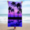 ETERIO 3D Palme Strandtuch Groß 100x200, Tropisch Badetuch Mikrofaser Handtücher, Strandhandtuch SchnellTrocknend Badehandtuch, Saunatuch, Handtuch, Damen, Herren, Strandtücher, Badetücher
