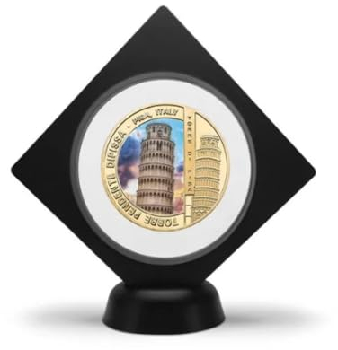 REIWAN Gedenkmünze „Der Schiefe Turm Von Pisa“, Vergoldete Gedenkmünze, Italienisches Wahrzeichen, Herausforderungsmünze, Sammlermünze