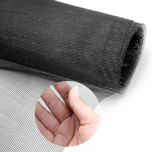 Malla Mosquitera, 120 x 250 CM Reemplazo de Mosquiteras Ventanas, Rollo Mosquitera, Mosquitera Fibra de Vidrio, Anti-Mosquitos, Apto para Puertas y Ventanas en Cocinas, Salones, Dormitorios (Negro)