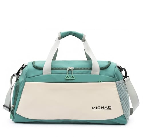 Schwimmtasche Damen, Gym Tasche, Sporttasche Groß, Sporttasche Damen, Reisetaschen, Sport Bag, Fitness Tasche, 52x24x27,Weekende, Klinikaufenthalt, XL (Grün)