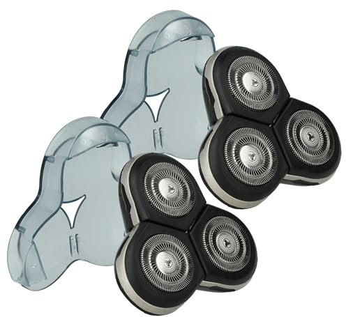 vhbw 2X Ersatz-Scherköpfe kompatibel mit Philips S9000 Series, RQ1251, RQ1275, RQ1280, RQ1260 Elektrorasierer, Schwarz