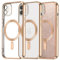 Tikgue Handyhülle für iPhone 11 Hülle Magnetisch,[Kompatibel mit Magsafe][Glitzer Karte] Transparent TPU Silikon Schutzhülle Stoßfest Kameraschutz Clear Case für iPhone 11 - Gold