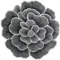 ANAZOZ Set de Table Fleur, 38 CM, 2PCS, Set de Table Impermeable PVC en Forme de Rose Déco Moderne, Noir Argenté