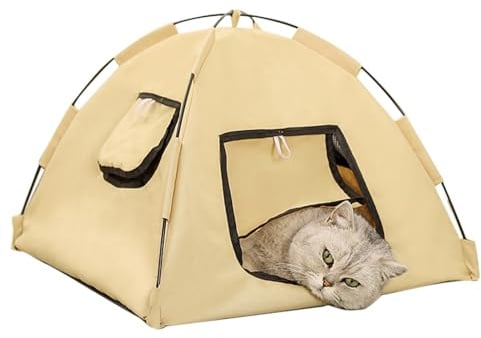Sghtil Katzenzelt - Faltbares Haustierhaus für draußen | Tragbares wetterfestes Haustierzelt für Wohnung, Reisen, Garten, Sommer, Outdoor-Ausflug, Camping, Abenteuer, Terrasse