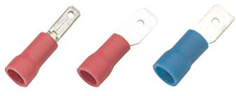 Crimp terminal, male blade, 1.5 - 2.5mm° cable, Blue, 4.75mm