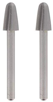 Dremel 117 - Juego de accesorios de fresado en 2 paquetes, 2 fresas de alta velocidad de forma curva con un diámetro de trabajo de 6,4 mm