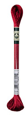 DMC 1008F-S326 Shiny Radiant Satin Floss, Dark Rose, 8.7-Yard