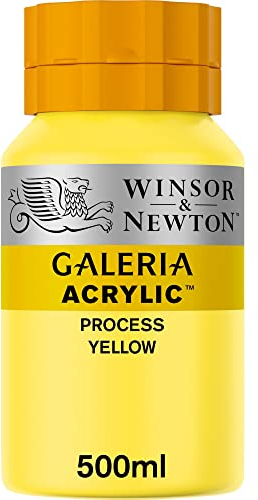 Winsor & Newton Galería - Pintura Acrílica , 500 ml, Amarillo (Process Yellow)
