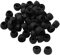 sourcingmap 50 Pcs Soft Silicone Earbud Tips, Portable 9 x 7mm Ear Tips for Replacement, 4mm Inner Hole Earbuds Covers for Fit Most in-Ear Earbuds Earphone Headsets Accessories, Black