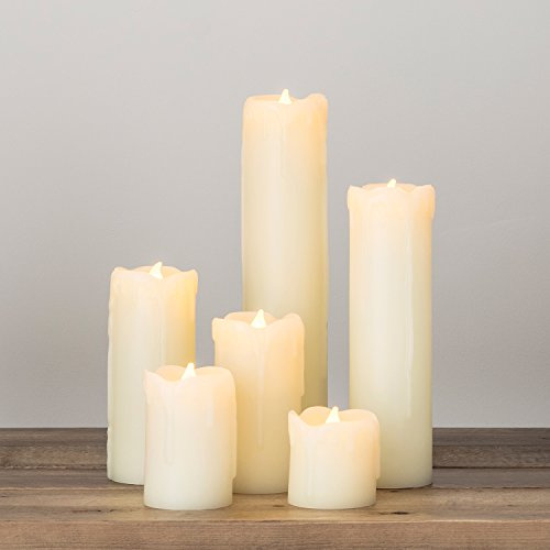 Lot de 3 x 6 Bougies LED Sans Flamme à Piles – Cire Véritable Ivoire avec Effet Fondu – Lumière Blanc Chaud – Décoration Intérieure Élégante