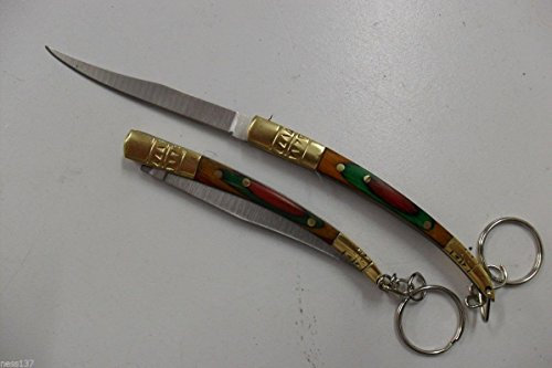 La Petite Caverne- Couteau de Poche Lame Fine Acier 8 cm Manche Bois 10 cm Style Canif