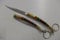 La Petite Caverne- Couteau de Poche Lame Fine Acier 8 cm Manche Bois 10 cm Style Canif