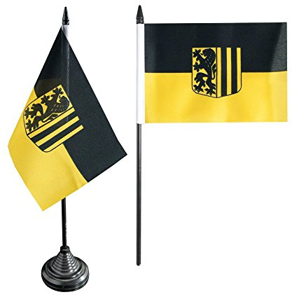 Flaggenfritze Tischflagge/Tischfahne Deutschland Stadt Dresden + gratis Aufkleber