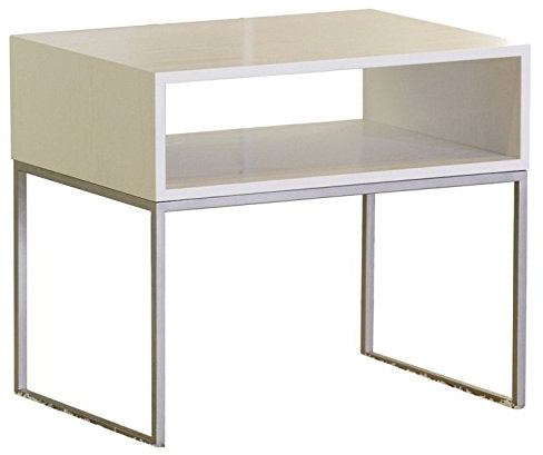 Jan Kurtz Nachttisch Dina Gestell Weiss/Ablage Weiss - 52 x 60 cm …