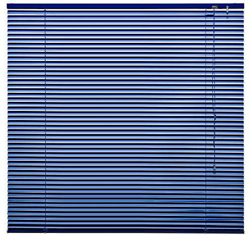 Alu Jalousie Aluminium Jalousette Klemmfix ohne Bohren Tür Fenster Rollo Lamellen Vorhang 10 Farben Breite 50 cm bis 240 cm Länge 130 cm 160 cm 220 cm Metall Klemmträger (120 x 130 cm Blau)