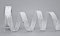 finemark Dekoband Glitzer Weiss Silber 20 m x 15 mm (Rolle) Stoffband Transparent glänzend Organza mit Drahtkanten elegant Weihnachten Advent Geburtstag Premium Glitter Ribbon