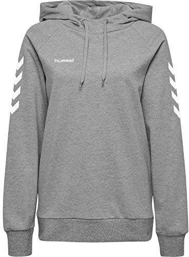 Hummel HmlGO Cotton Hoodie Woman, Grey Melange, XL