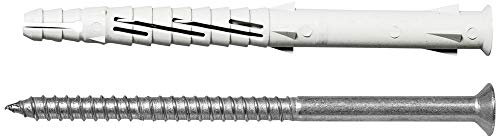 Upat Rahmendübel URDL 10x80 T A4, Stahl, nichtrostend, Senkkopf, 50 Stück, Der universelle Langschaftdübel für sicheren Halt selbst in labilen Baustoffen.