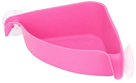 YWJFASHION Salle d'eau Coin Shelf - Salle de Douche d'angle étagère - Douche Mur Panier Cuisine Tripod Support Mural étagère - Pas de perçage - Ventouse Fixe Organisateur de Stockage - 1 Tier - 2pcs