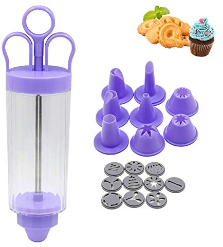 Pistolet Presse à Biscuits Fabricant De Presse Stylo De Décoration De Gâteau, 10 Types De Outil De Décoration De Gâteau, Injecteur De Crème De Biscuit Monté Avec Embosseur De Gâteau Tubulaire