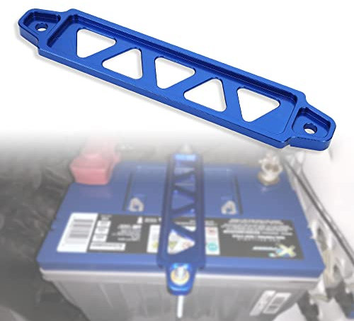 TOMALL Batterie Tie Down Halterung für Auto Aluminiumlegierung Batteriehalterung Halterung Hold Lock Zubehör für Honda Civic Acura (Blau