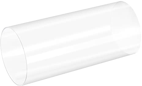 sourcing map PVC Transparent Rohr, Innendurchmesser 86mm Durchmesser 90mm LÄNGE 200mm Acryl Kunststoffrohr für Lampenbau, Stehlampen, Möbel