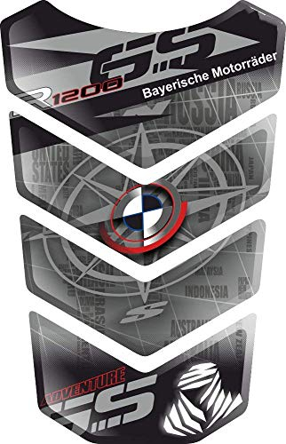 PARASERBATOIO ADESIVO, TANKPAD, TANKSCHUTZ, PROTECTION DE RESEVOIR, RESINATO EFFETTO 3D compatibile con BMW R1200GS R 1200 R-1200-GS BMW-R1200GS GS Adventure ADV GS-Adv v2