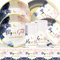 Doyomtoy Lot de 53 assiettes de fête pour garçon ou fille, tasses, serviettes, nappe, pour anniversaire d'enfant, décoration de fête prénatale