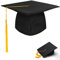 BOOSHMall Bachelor hut, Abschluss Hut Doktorhut Graduation Hat Absolventenkappe Bachelor Absolventenhut für Abschlussfeiern vom Studium, Abitur, Hochschule, Universität - Gelb