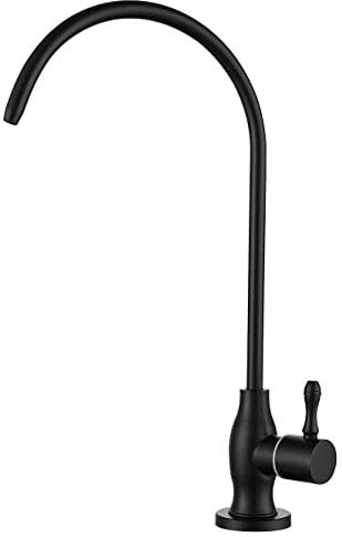 MIFULY,Grifo purificador de agua potable, grifo comercial de filtración de agua para debajo del fregadero, sistema de filtro de agua para cocina, barra de fregadero, grifo de agua potable, negro mate