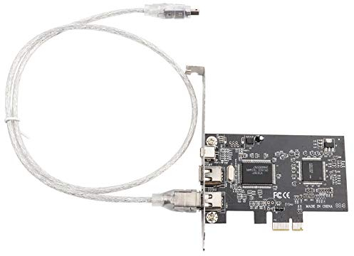 VBESTLIFE Carte PCIE Firewire, Contrôleur PCI Express IEEE 1394, Adaptateur Firewire 800 1394a avec Câble Firewire, 3 Ports, 2x9 Broches, 1x6 Broches