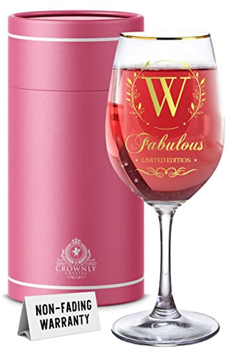 CROWNLY CRYSTAL® Regalos Para Mujer Copas Gin Tonic Regalos Originales Copas De Vino Regalos Navidad Originales Regalo Mujer Cumpleaños Regalo Original Mujer Regalo Para Mujer (W)