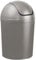 Home Centre Compact Plastic Swing Top Waste Bin 5 Litre Silver House Office Bathroom Lobby Dustbin Convenient Flap Top Cylindrical Shape Hygienic Waste Disposal Versatile Daily Usage