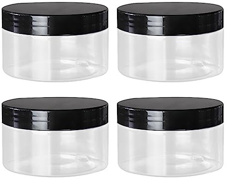 Lot de 6 Grands Pots vides en Plastique de 250 ML pour crème cosmétique, Poudre de Maquillage, Maquillage de Voyage, Fard à paupières, Distributeur de Lotion pour Le Corps