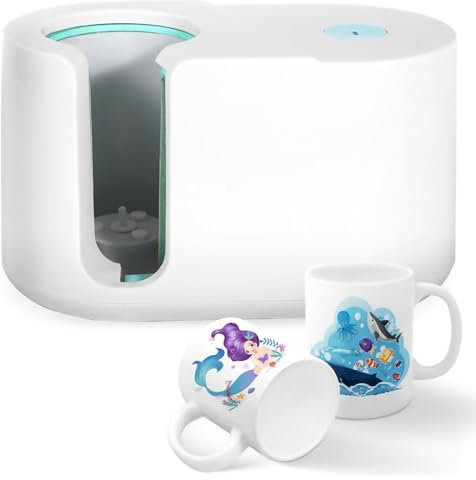 Mug Press Machine, Automatic Mug Heat Press for Sublimation of Coffee Mugs(11-15 OZ), with One-Touch Setting, Includes Auto-Off Safety Feature, Suitable for Personalized Birthday Day Gifts