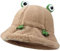 TBSCWYF Damen Hut Winter Weiche Kunstpelz Flauschige Fischerhut Breite Krempe Fellmütze Winter Warme Mütze für Mädchen Fischerhut für Erwachsene Frosch-Angler niedlicher Frosch-Hut für Frauen