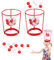 Basketball Spiele, 2 Set Head Basketballkorb Spielzeug für Kinder und Erwachsene-Basketballspiele Partyspiele Basketball-Spielzeug Schießspiel Mini Plastik Erwachsener Kind Partybedarf