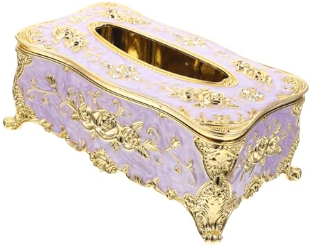 Kasten Taschentuchbox im europäischen Stil Taschentuchhalter für den Tisch Vintage-Gewebe Serviettenhalter Papierhandtuchhalter Desktop-Dekor Home-Desktop-Tissue-Dekor Haushalt